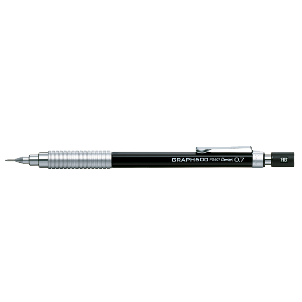 Pentel Çizim Kalemi Graph 600 0.7 MM Siyah PG607-A