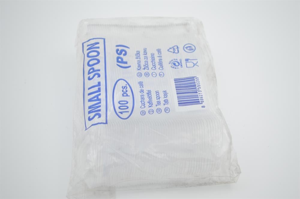 PLASTİK KÜÇÜK TATLI KAŞIĞI 100 ADET 