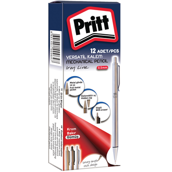Pritt Versatil Kalem İron Line 0.5 MM Gümüş 3705