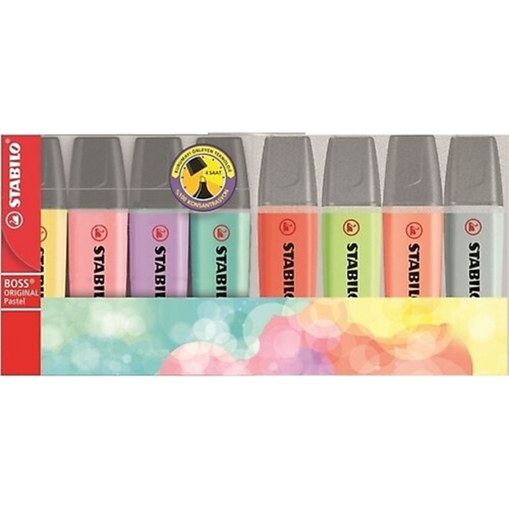 Stabilo Boss Pastel Renkler Fosforlu Kalem 8'li
