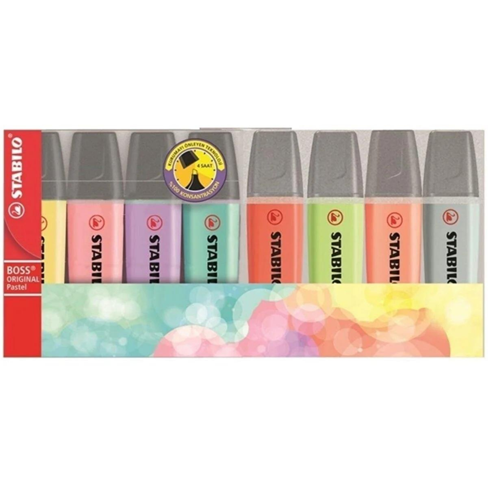 Stabilo Boss Pastel Renkler Fosforlu Kalem 8'li