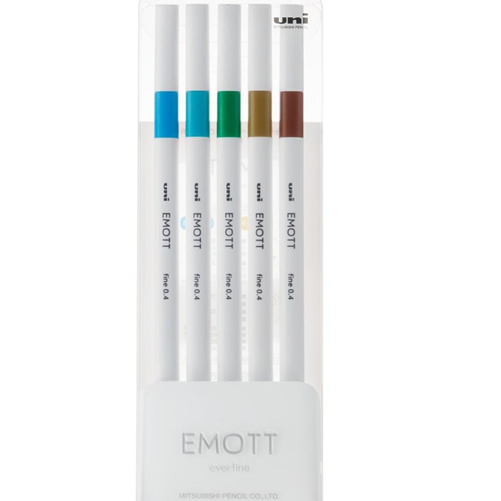 Uni-Ball Akrilik Uçlu Kalem Emott 0.4 MM Fine 5 Li Ada Renk
