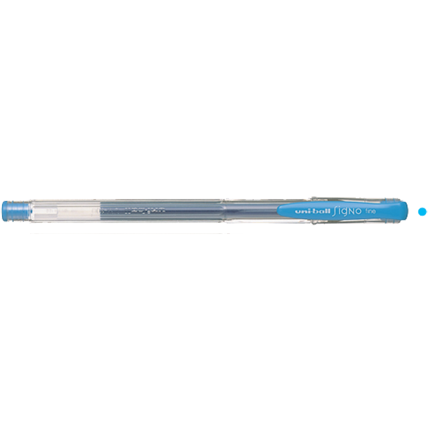 Uni-Ball Roller Kalem Signo Fine Jel Bilye Uç 0.7 MM Açık Mavi UM-100