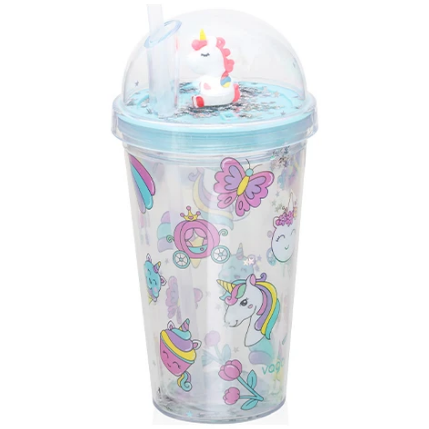 Vagonlife Çift Duvarlı Tumbler Pipetli Milkshake Bardağı 450 mlVagonlife Çift Duvarlı Tumbler Pipetli Milkshake Bardağı 450 ml