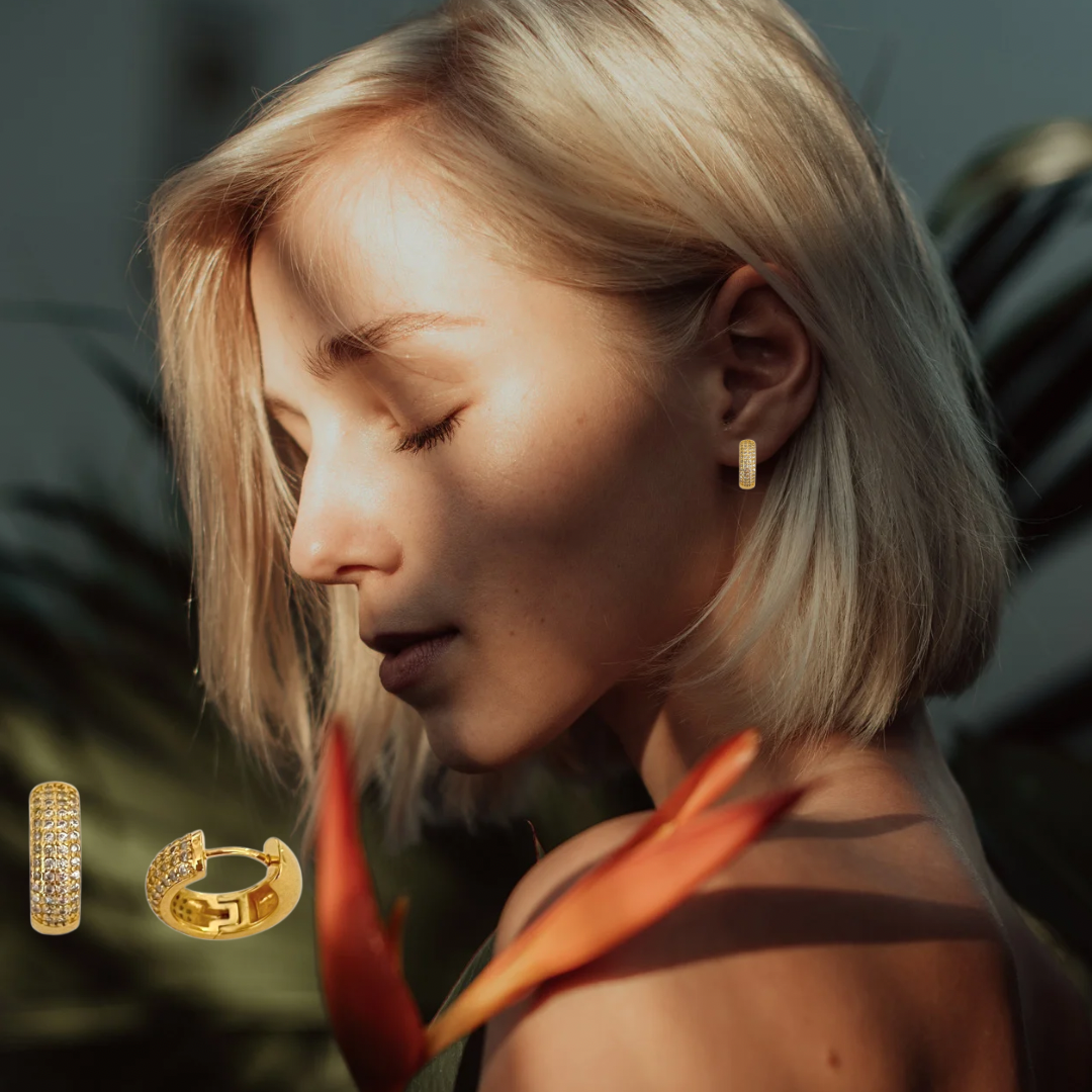 14mm Huggie Hoops Küpe   I   Gold