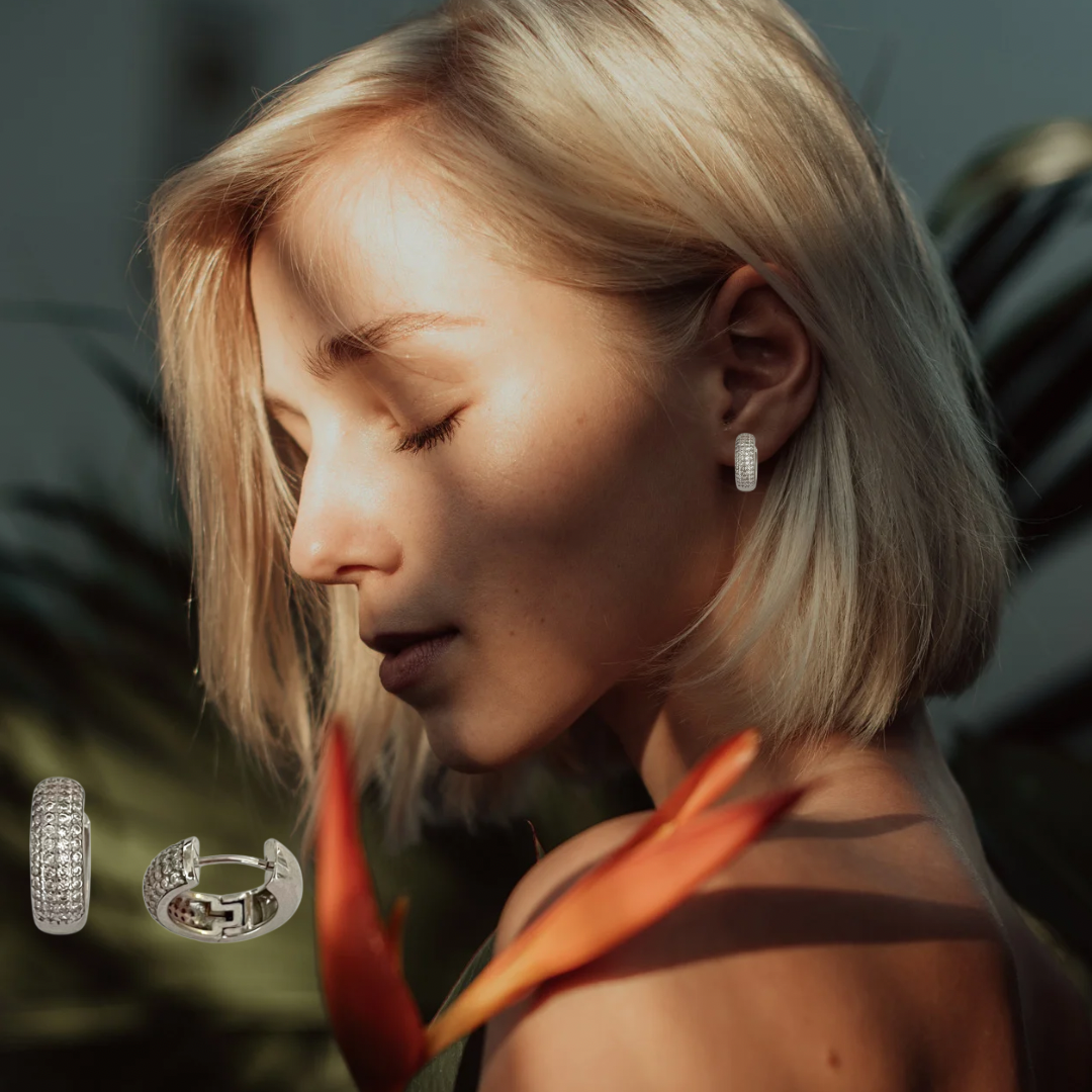 14mm Huggie Hoops Küpe   I   Silver
