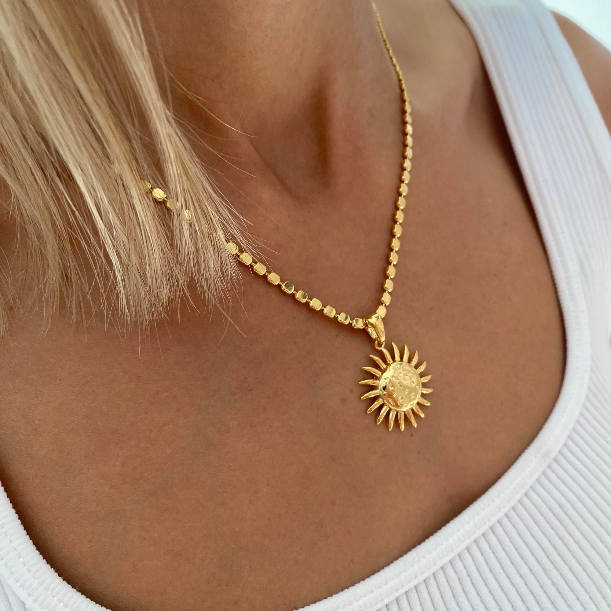 Barley Chain Sun Kolye