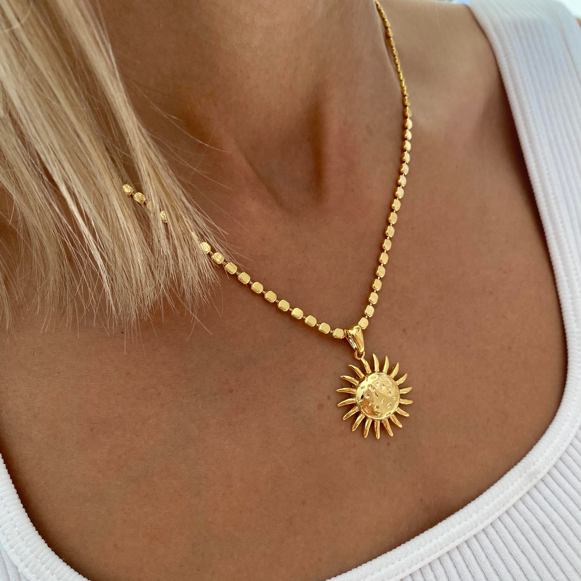 Barley Chain Sun Kolye