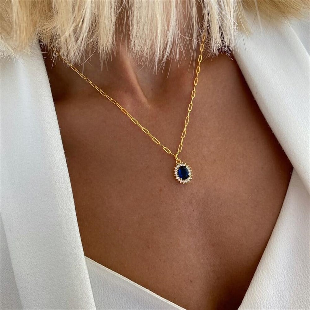 Basic Chain Zirkon Taşlı Kolye