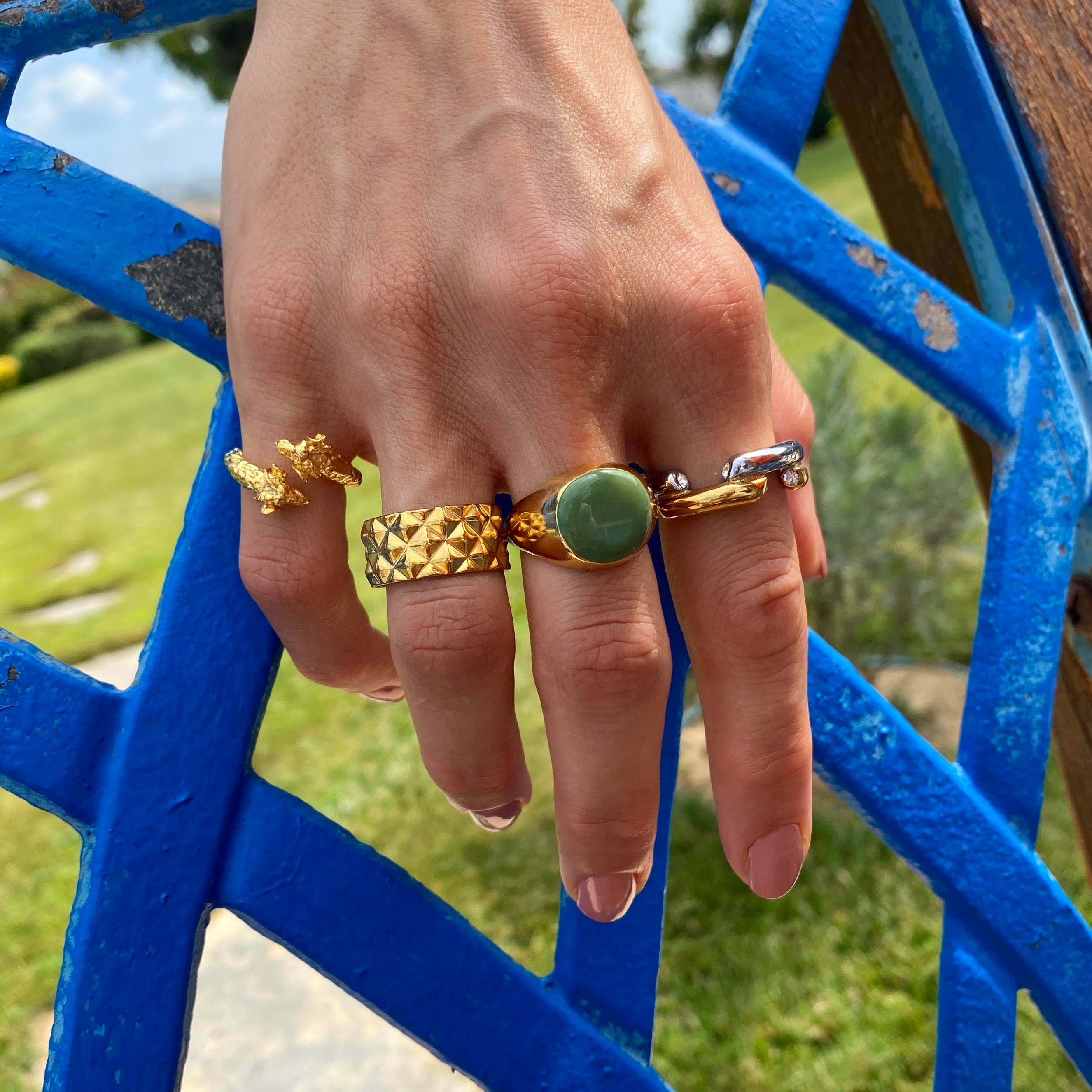S.Steel Bold Aura Ring