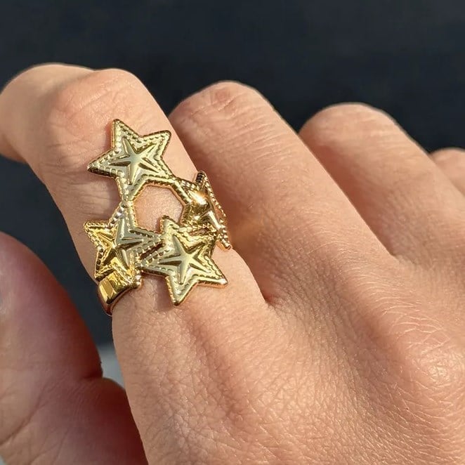 Çelik Bold Star Yüzük