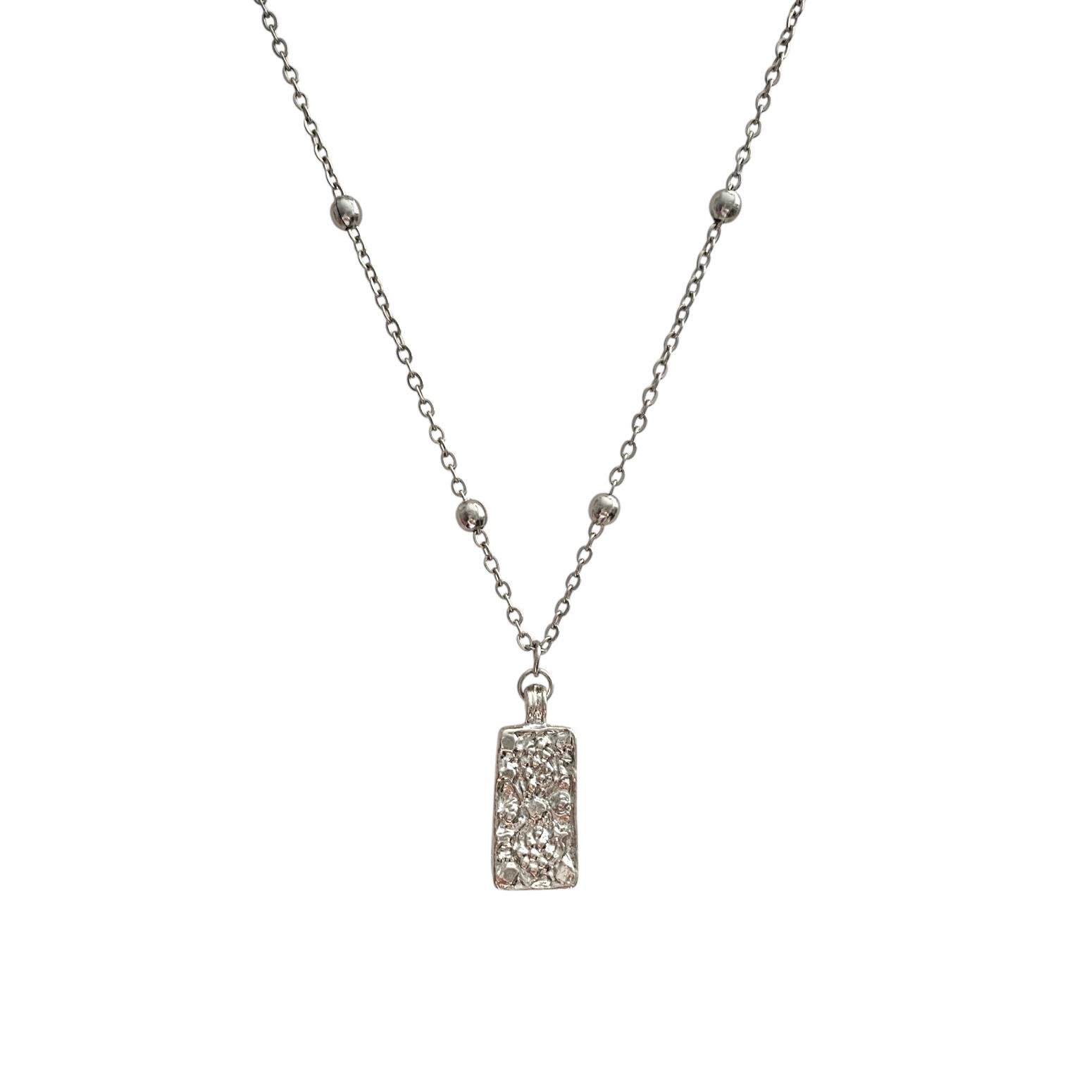 Çelik Dövgülü Plaka Kolye