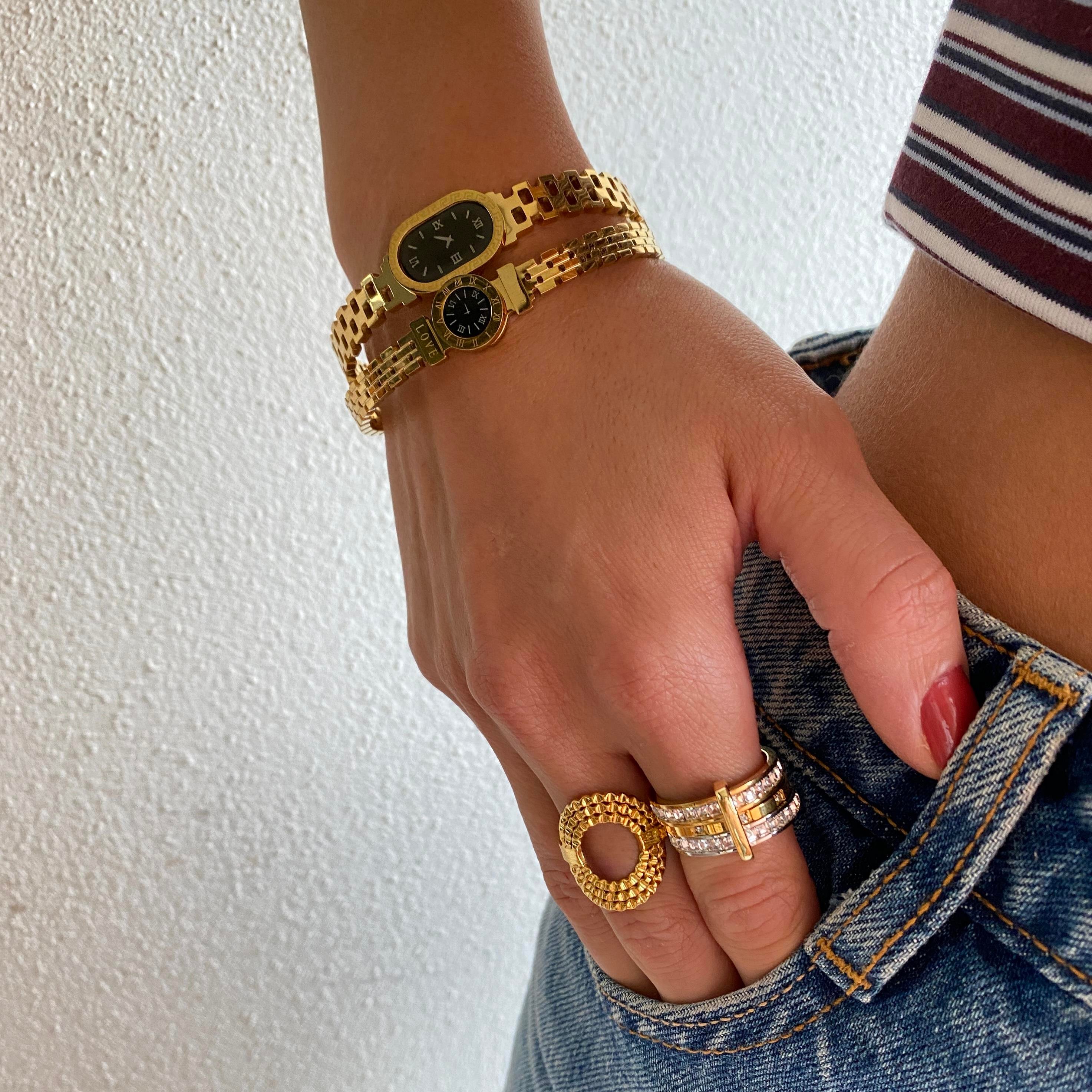 Çelik Helena Luxe Watch Bileklik