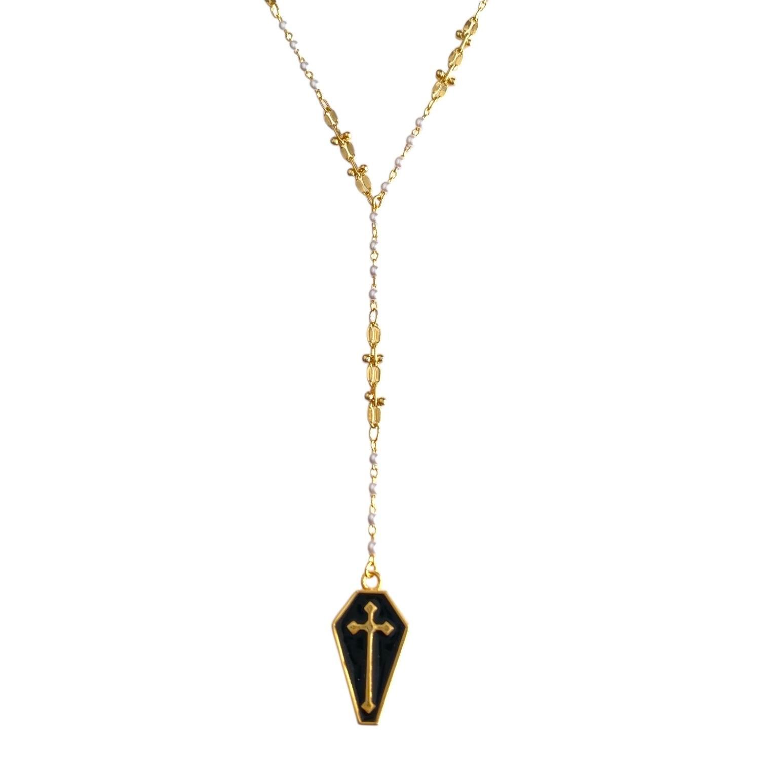 Luxe Pearl Cross Kolye