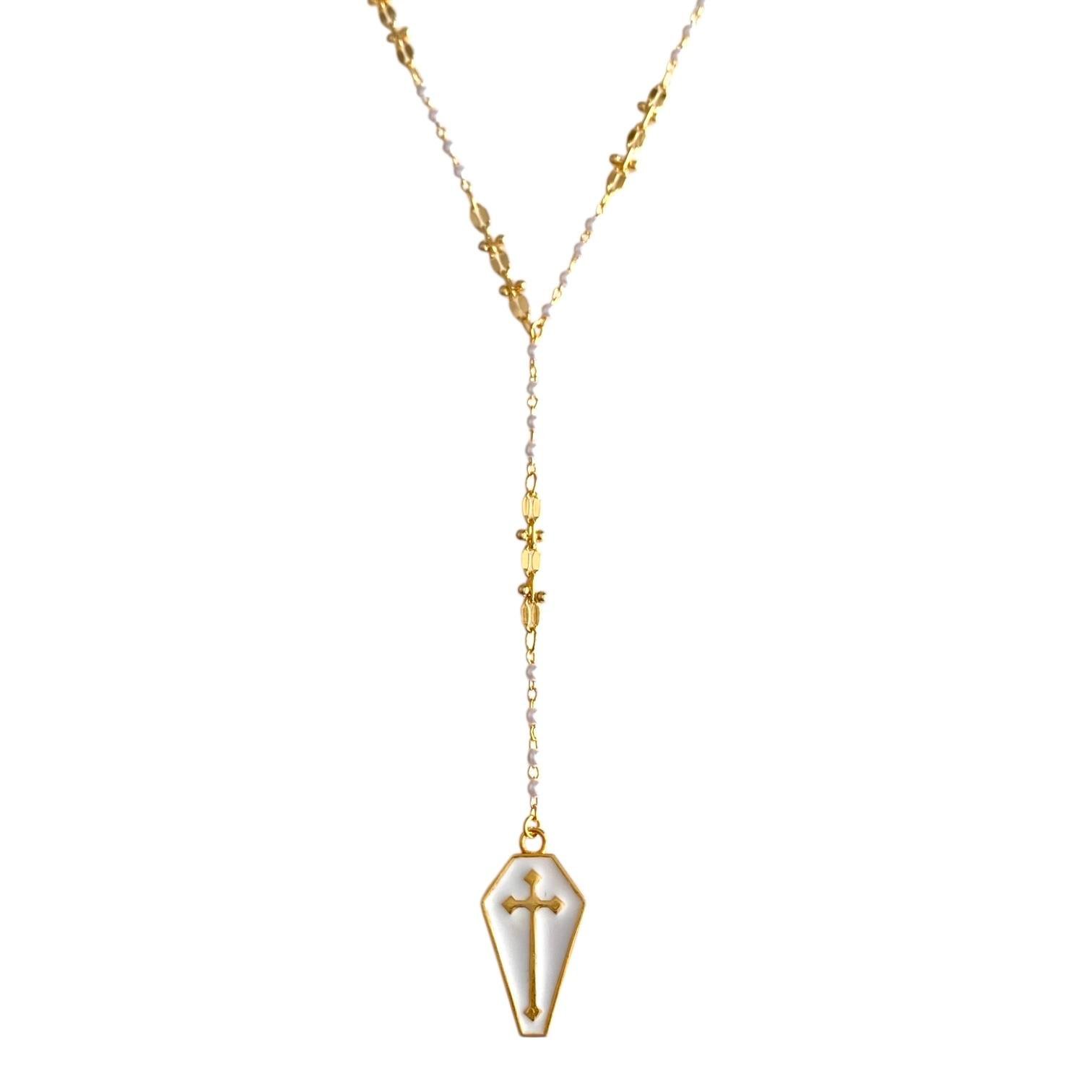 Luxe Pearl Cross Kolye