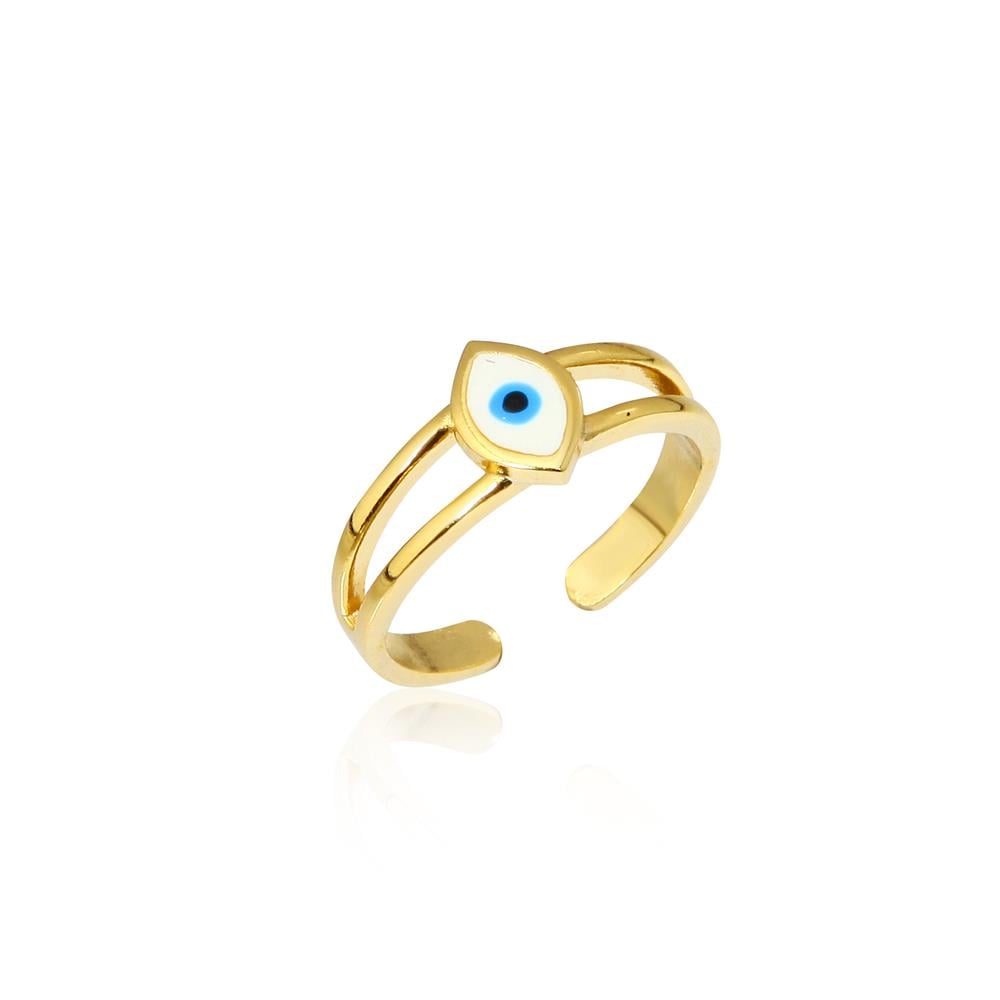 Enameled Evil Eye Ring