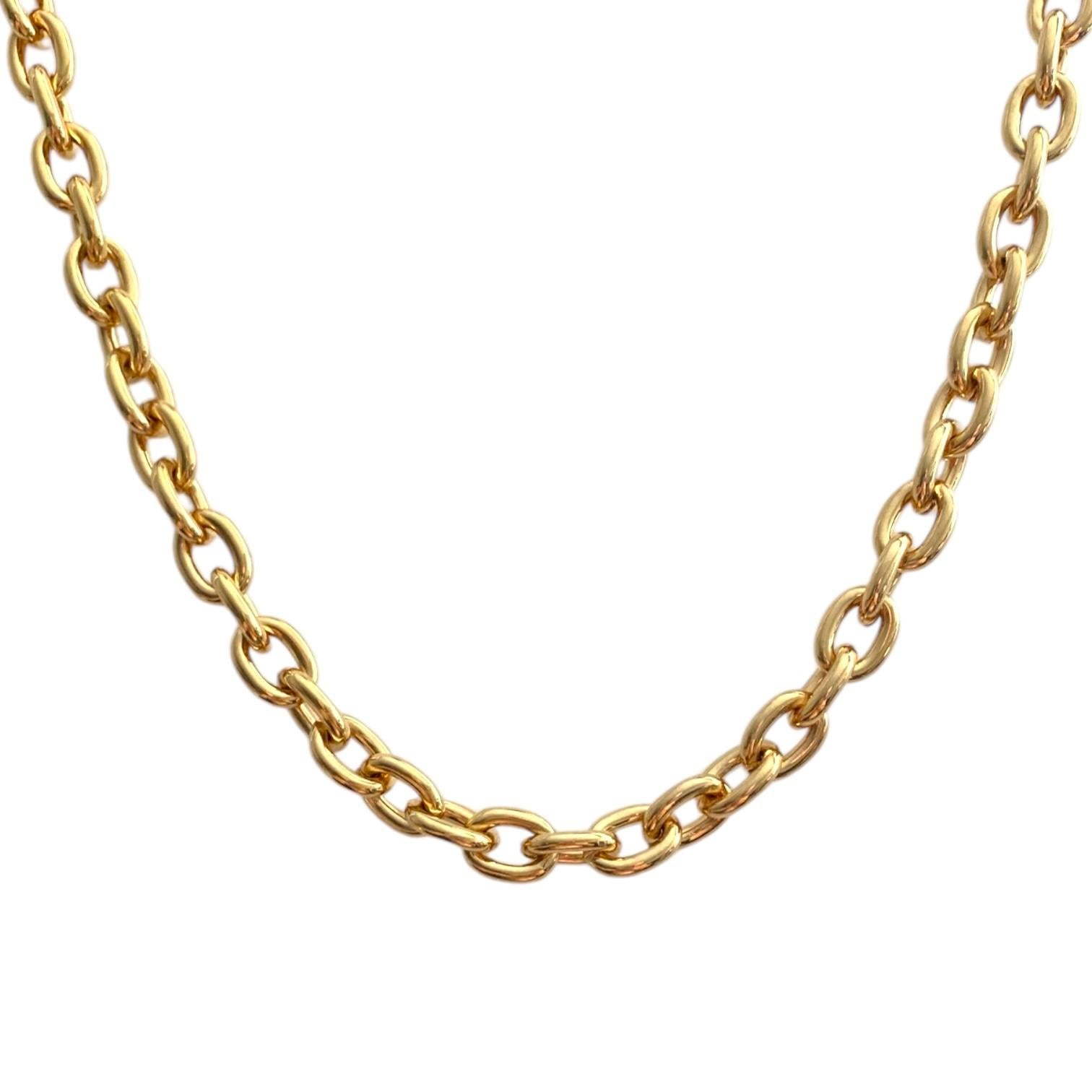 Oval Belcher Chain Kolye