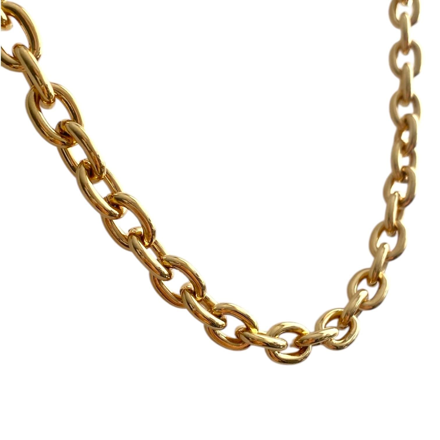 Oval Belcher Chain Kolye