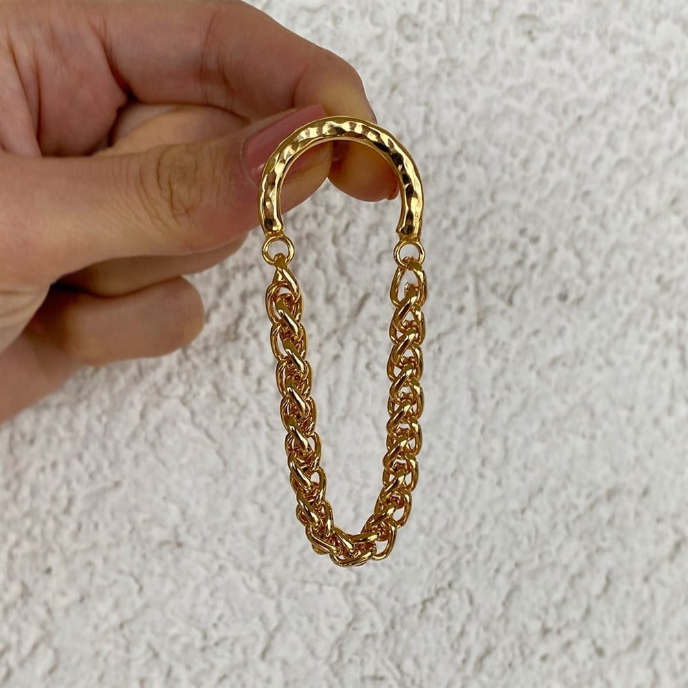 Özel Tasarım Spiga Chain Vintage Dövme Küpe(Çift olarak gönderilir)