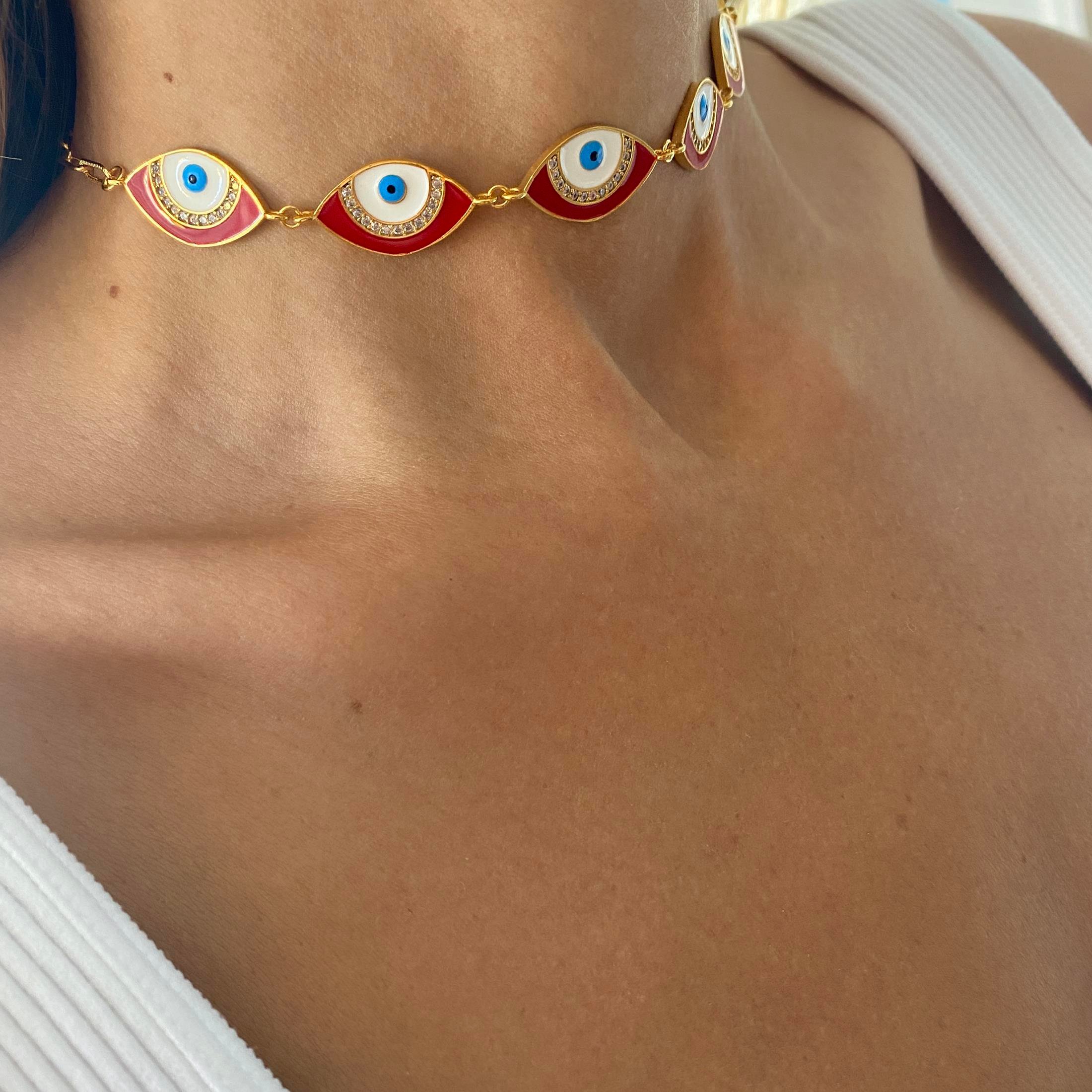 Red Malocchio Choker