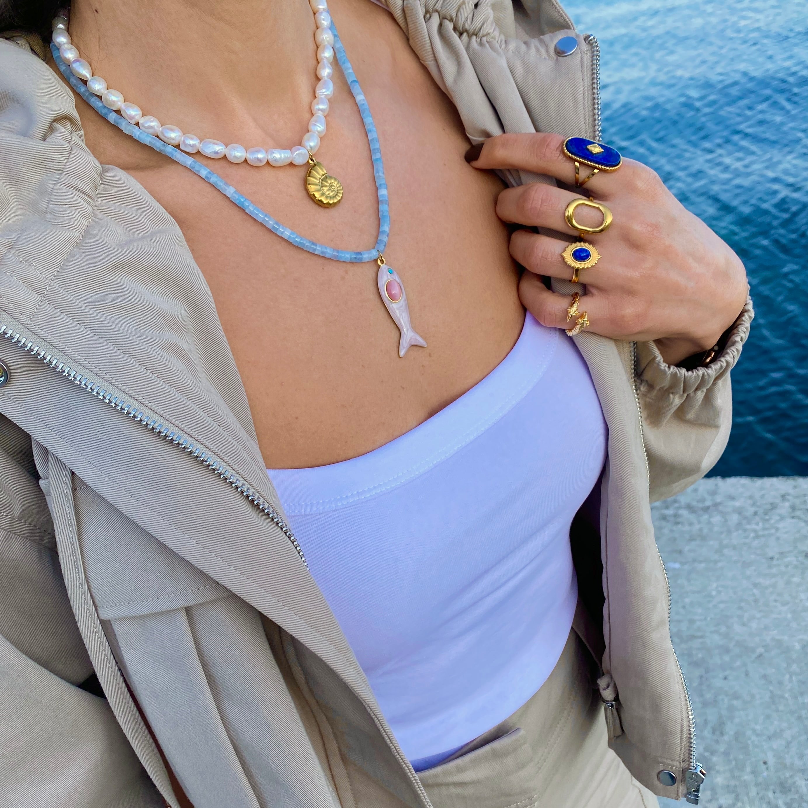 Sea Breeze Shell Kolye