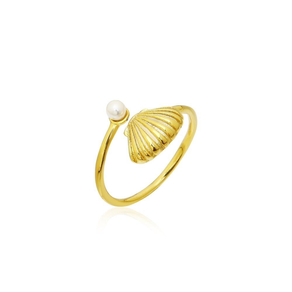 Tasarım İncili Shell Yüzük