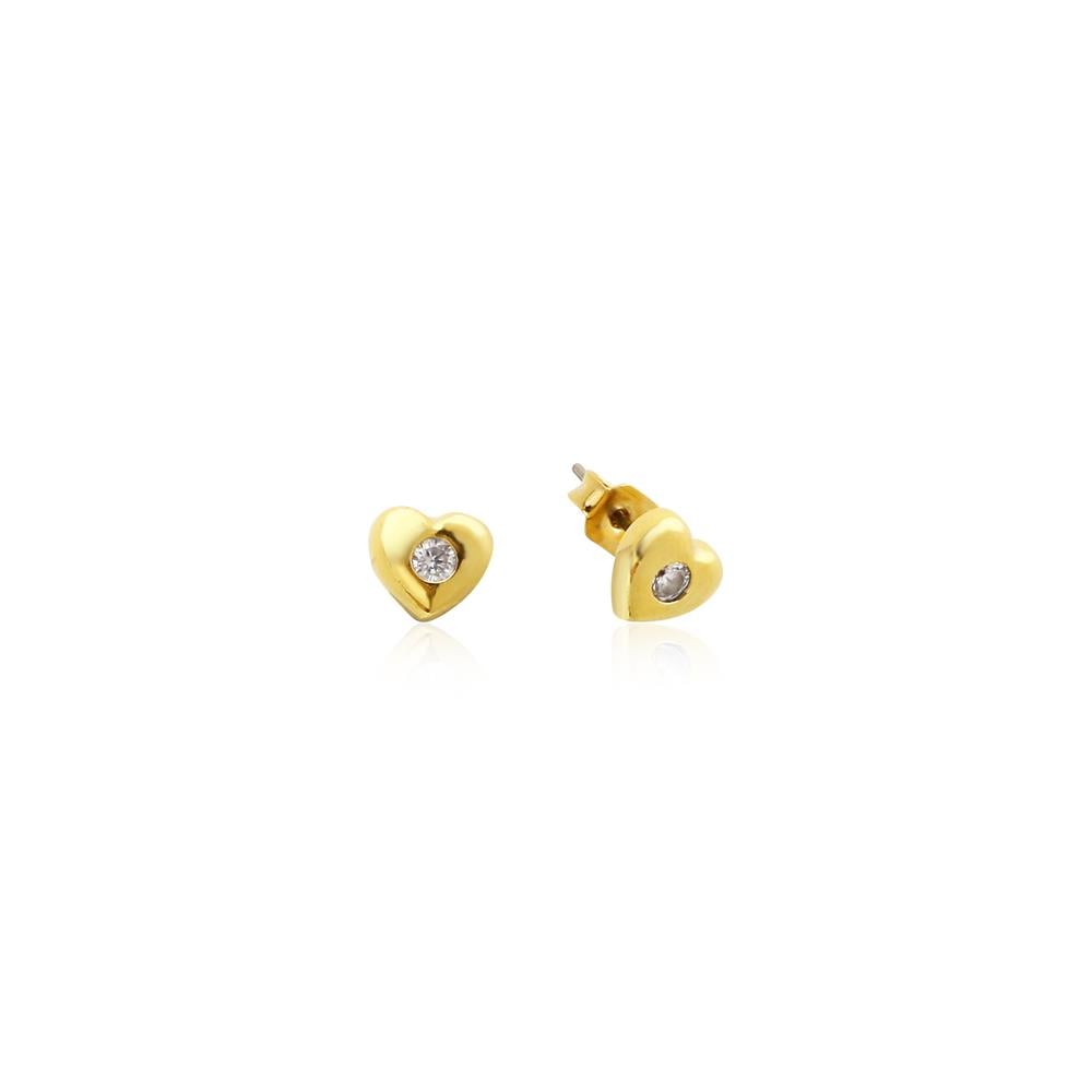 Zircon Minimal Heart Earring