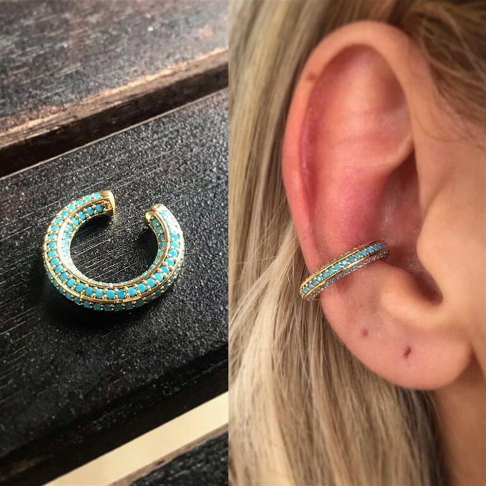 Zirkon Taşlı Ear Cuff