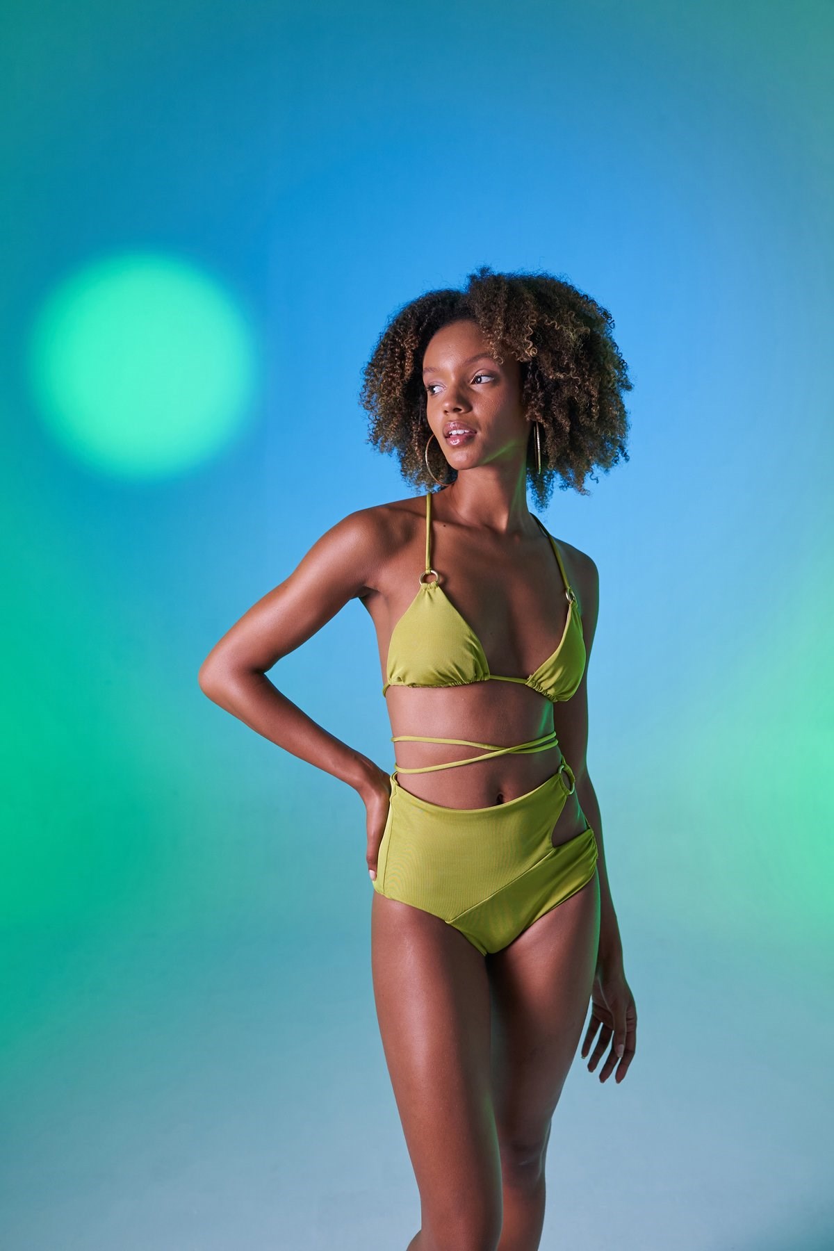 Delphi High Waist Briefs Green