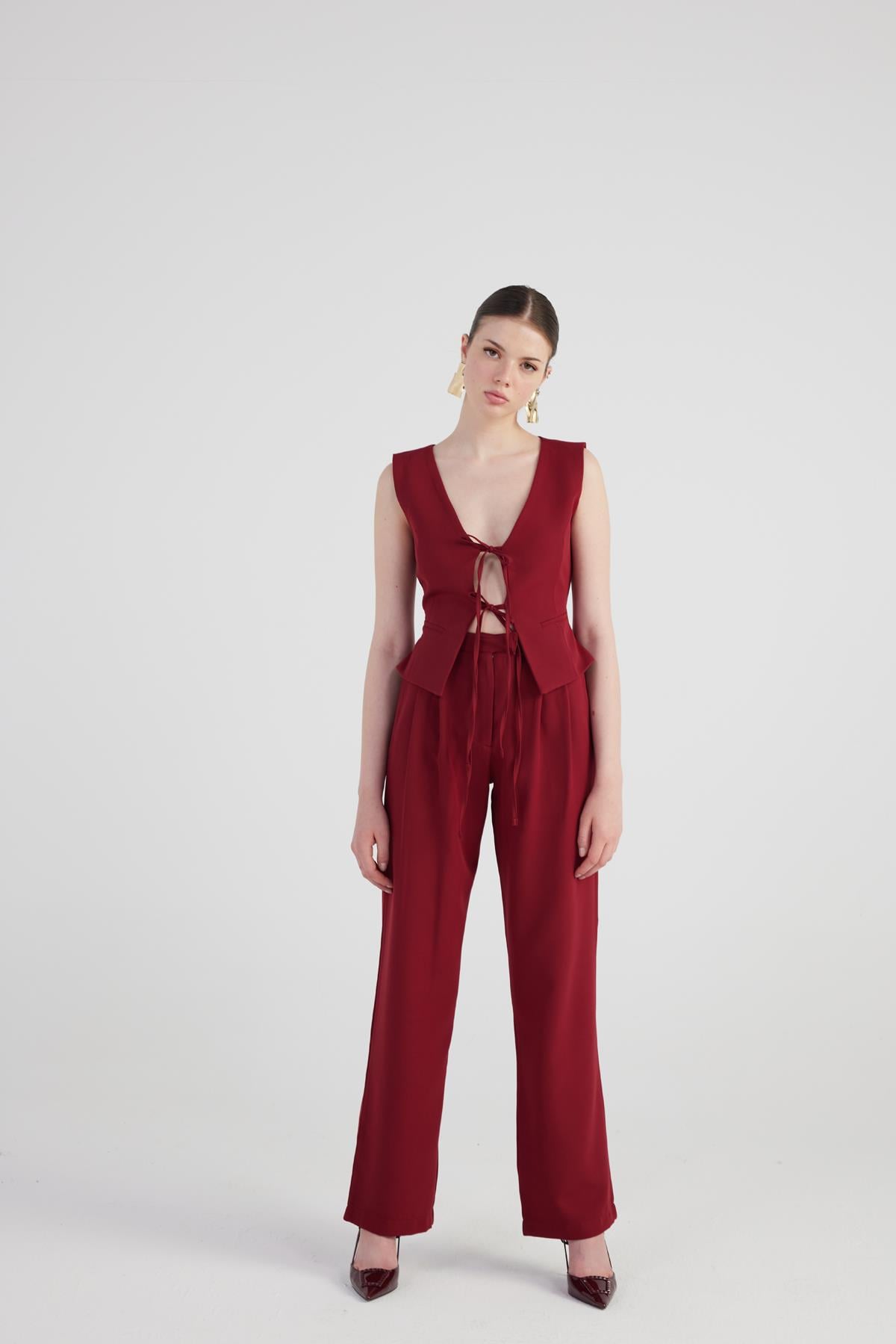 Giselle Pantolon Bordo