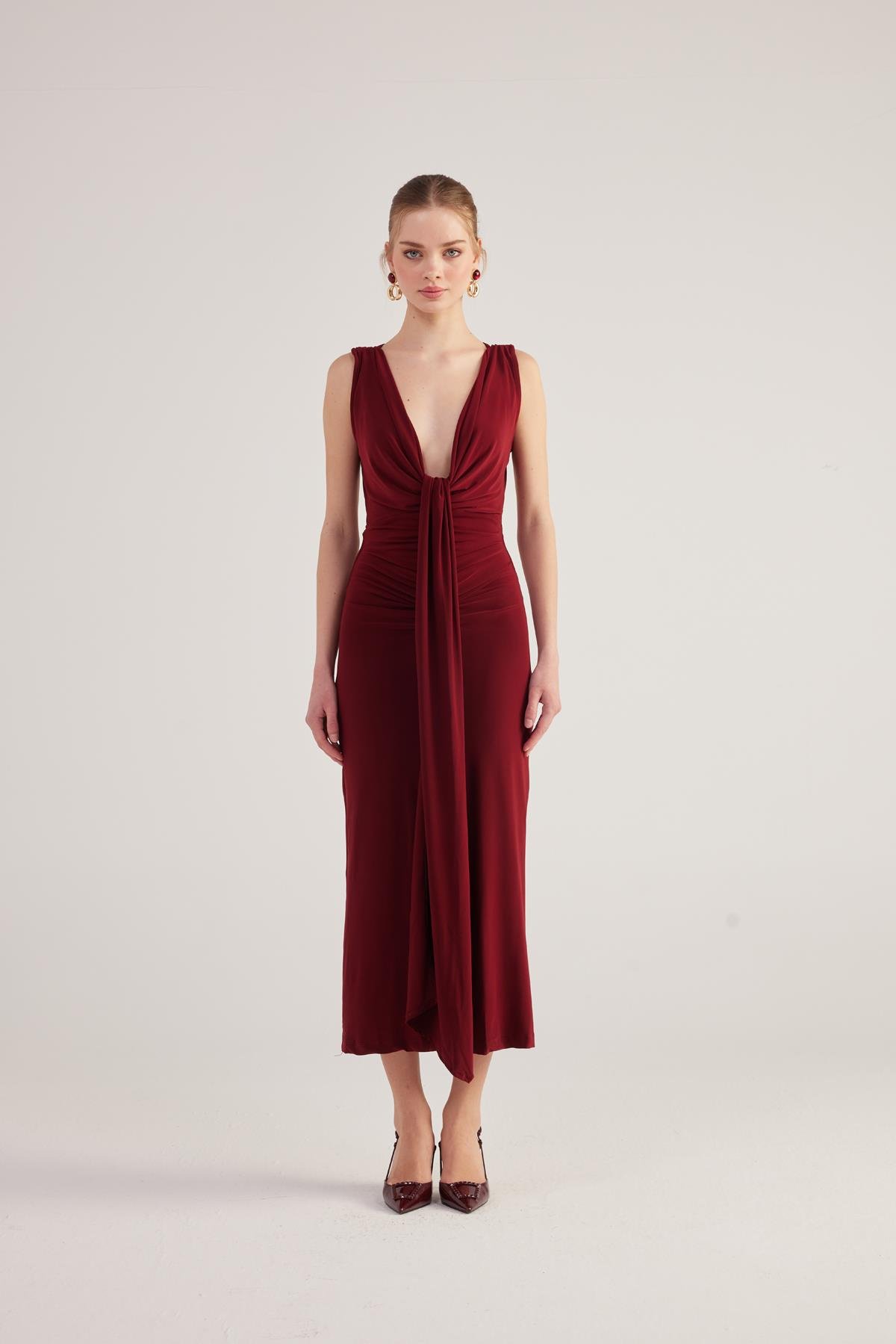 Kate Dress Claret Red