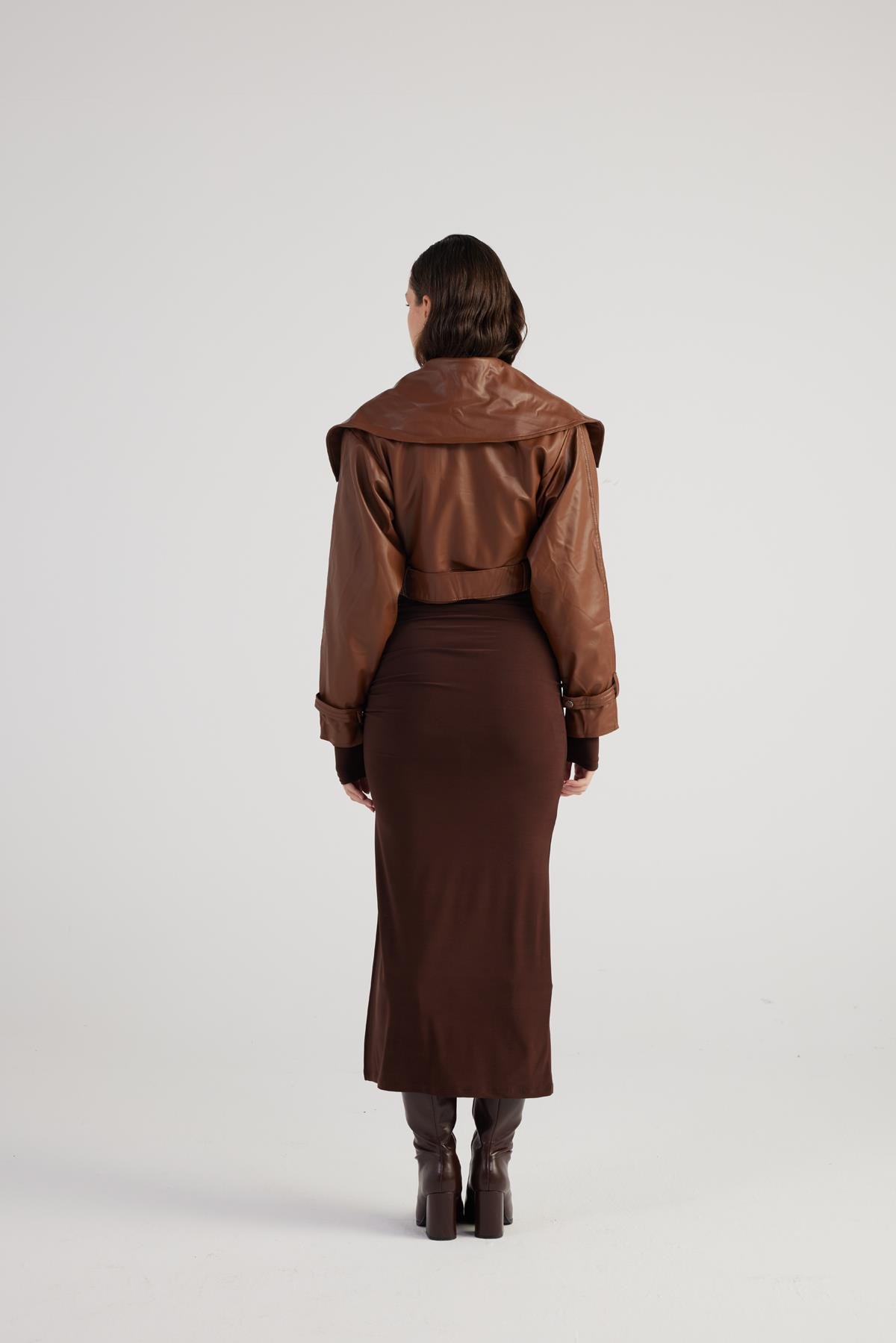 Neeko Leather Jacket Brown