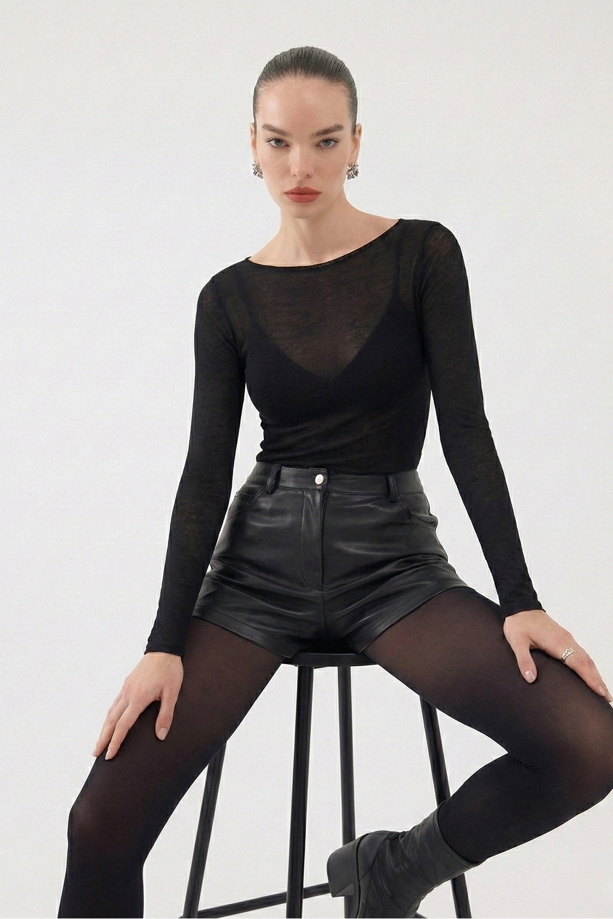 Nikki Kaşmir Bluz Siyah