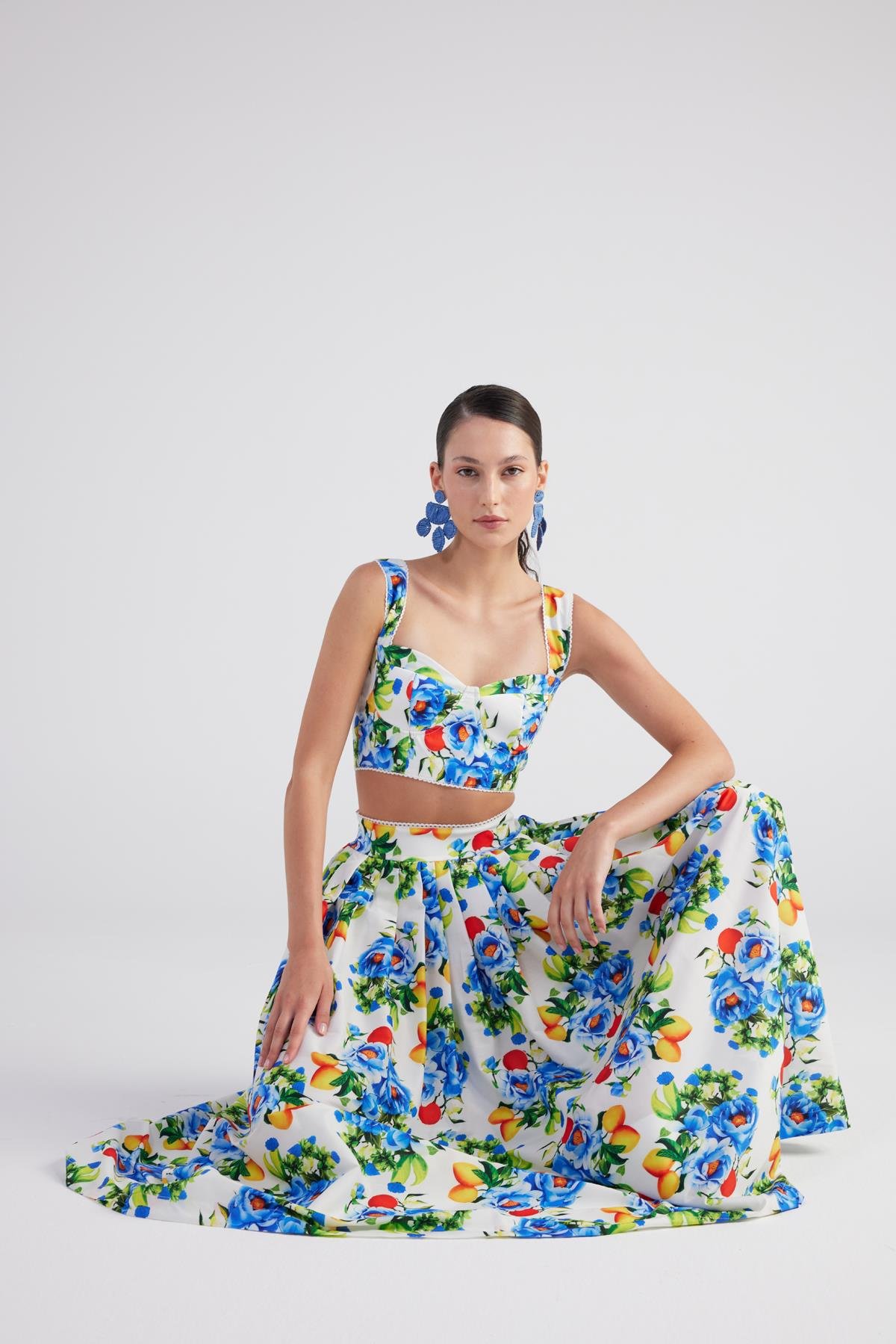 Ravello Uzun Etek Mavi