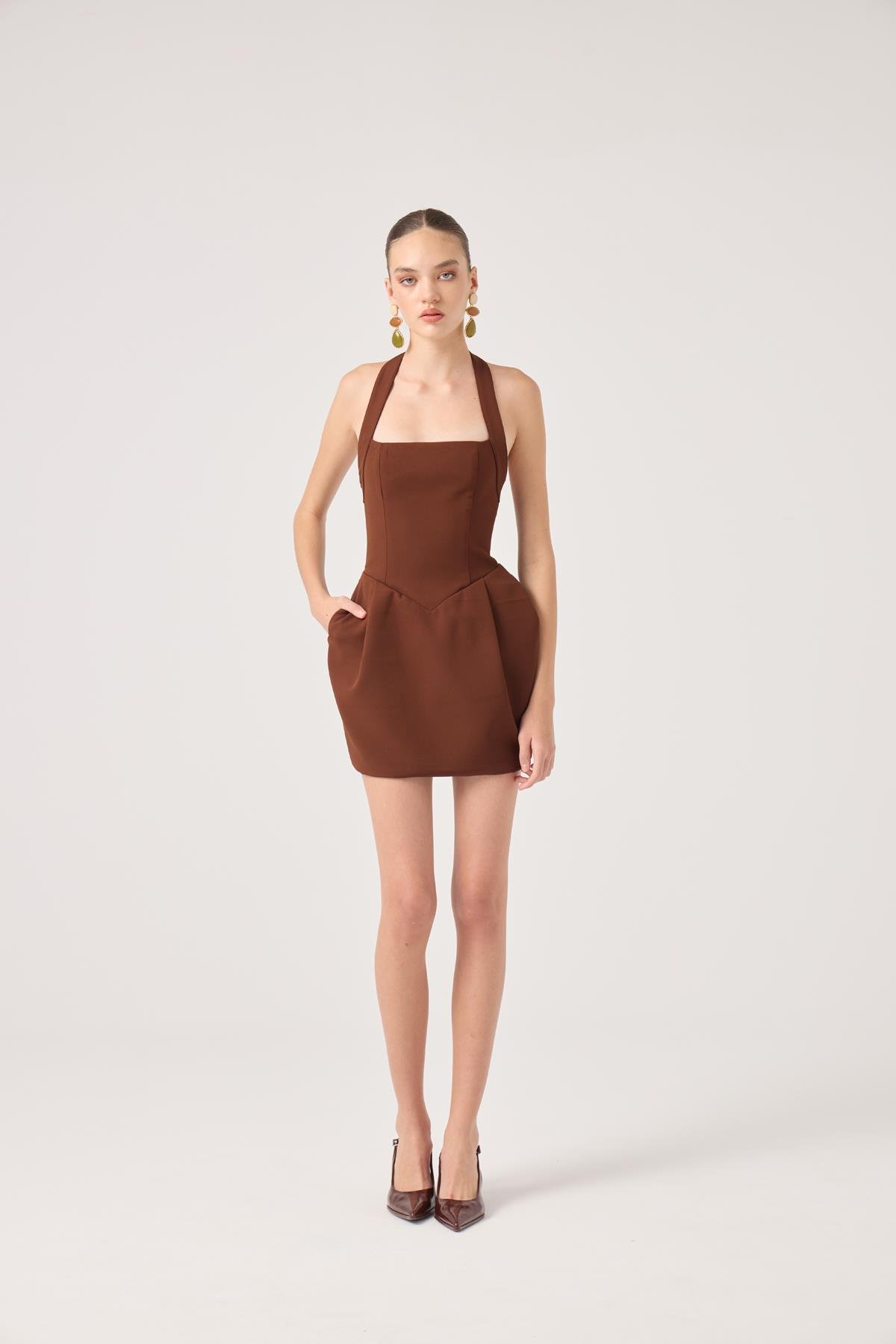 Yerry Dress Brown