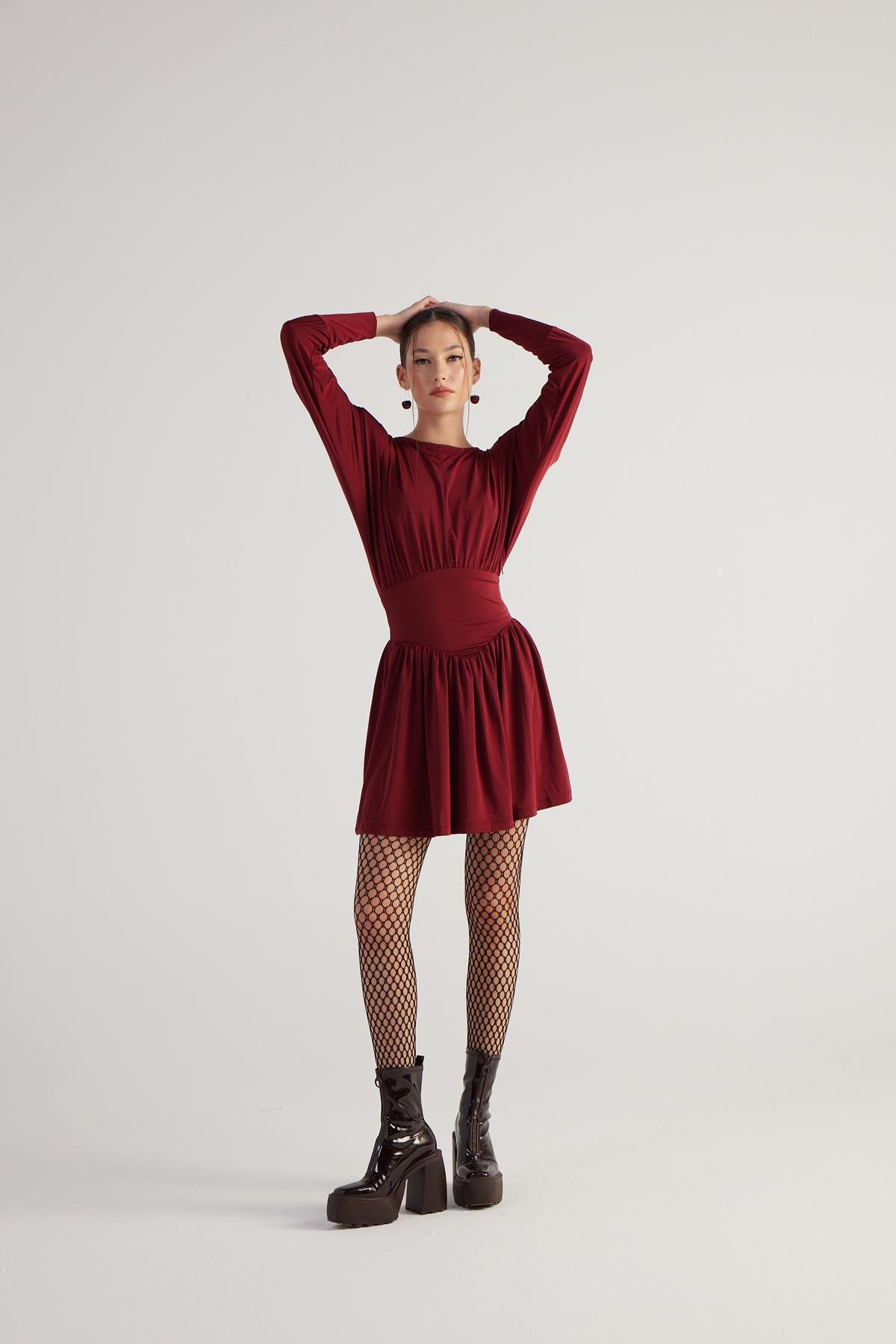 Jade Dress Burgundy