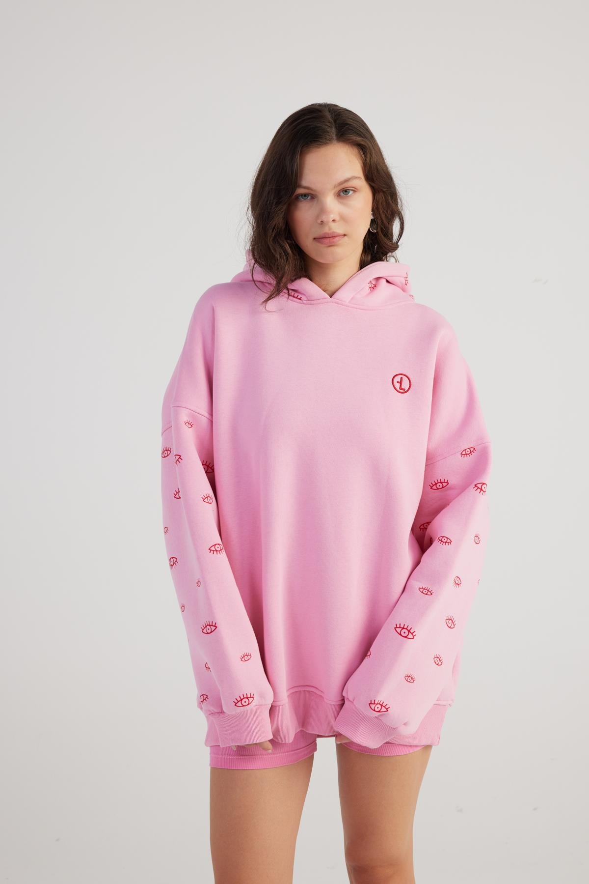 Eye Sweatshirt Pembe