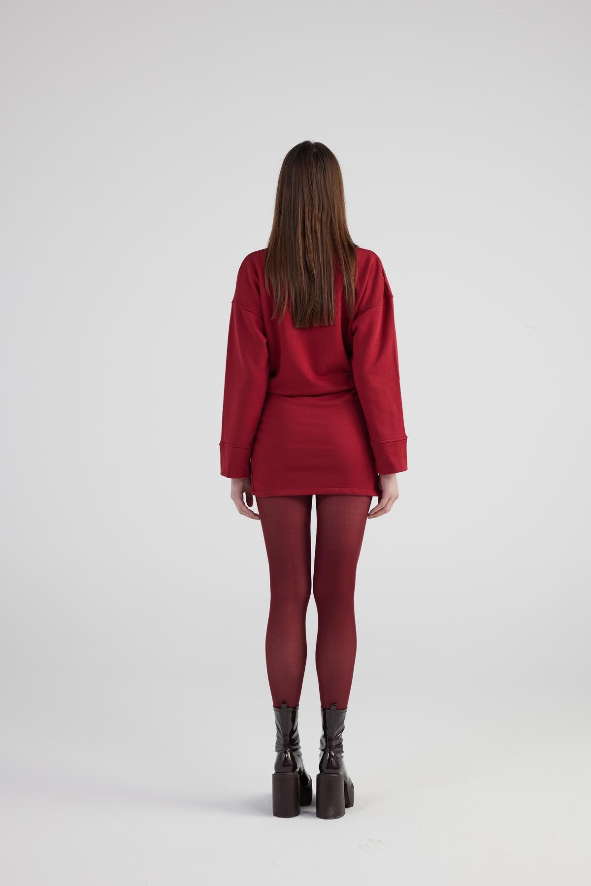 Claire Dress Claret Red