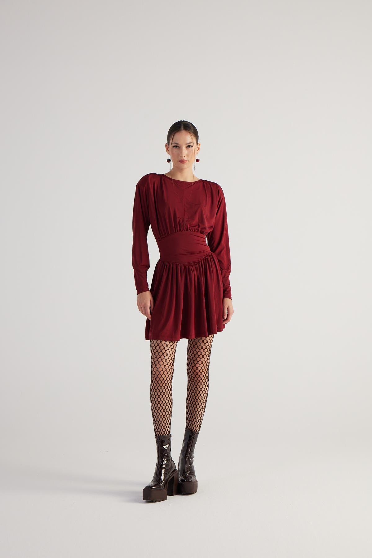 Jade Dress Burgundy