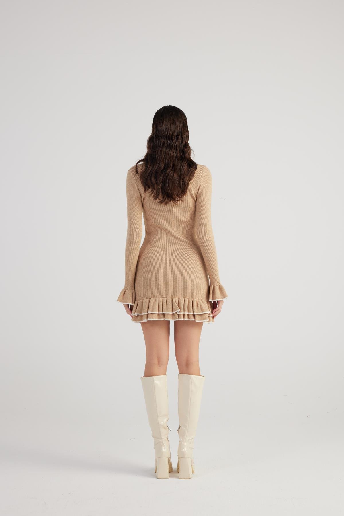 Rebeca Knitwear Dress Beige