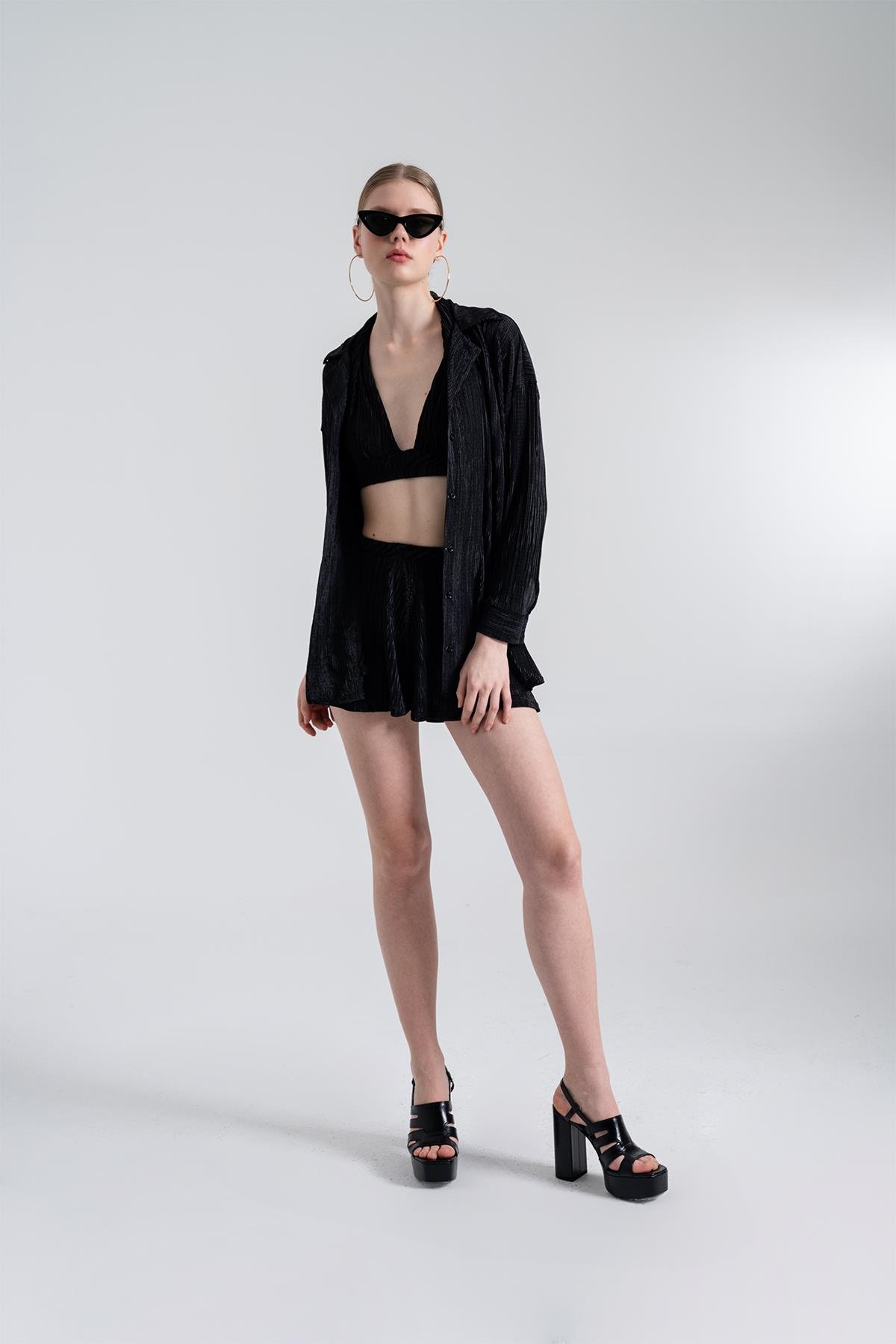 Comfy Oversize Gömlek Siyah