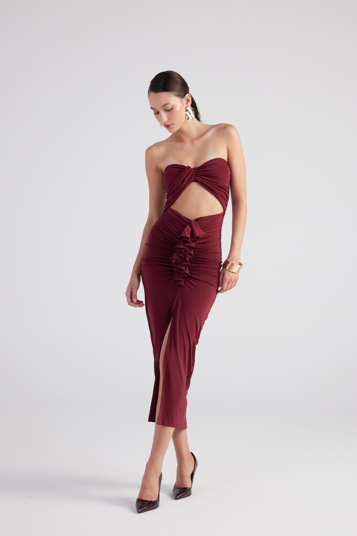 Hailey Dress Claret Red