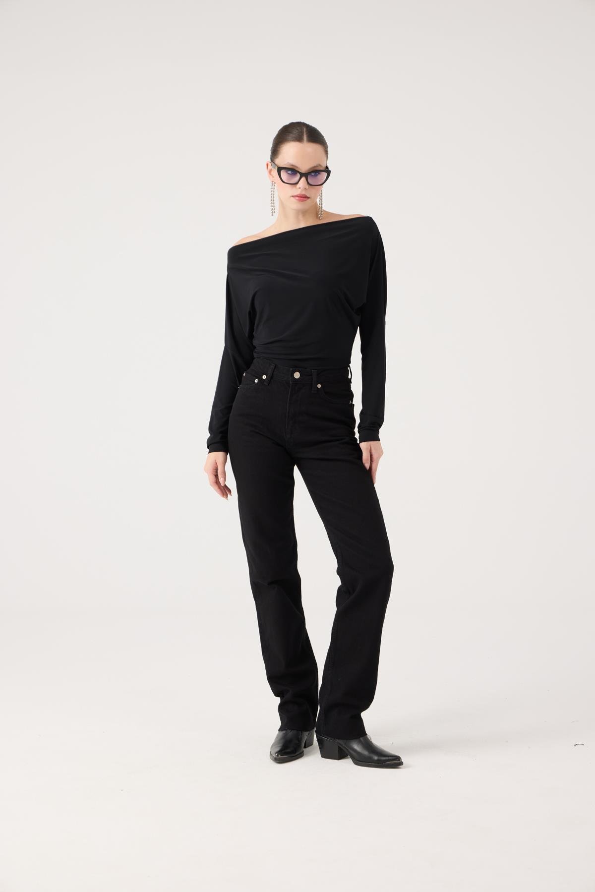 Sagrado Jean Pantolon Siyah