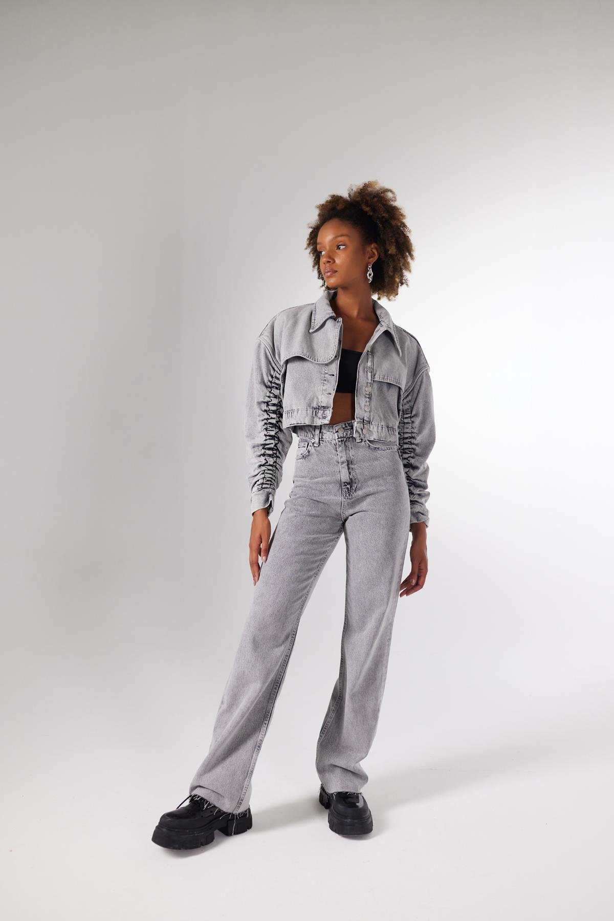 Crespo Jean Ceket Gri