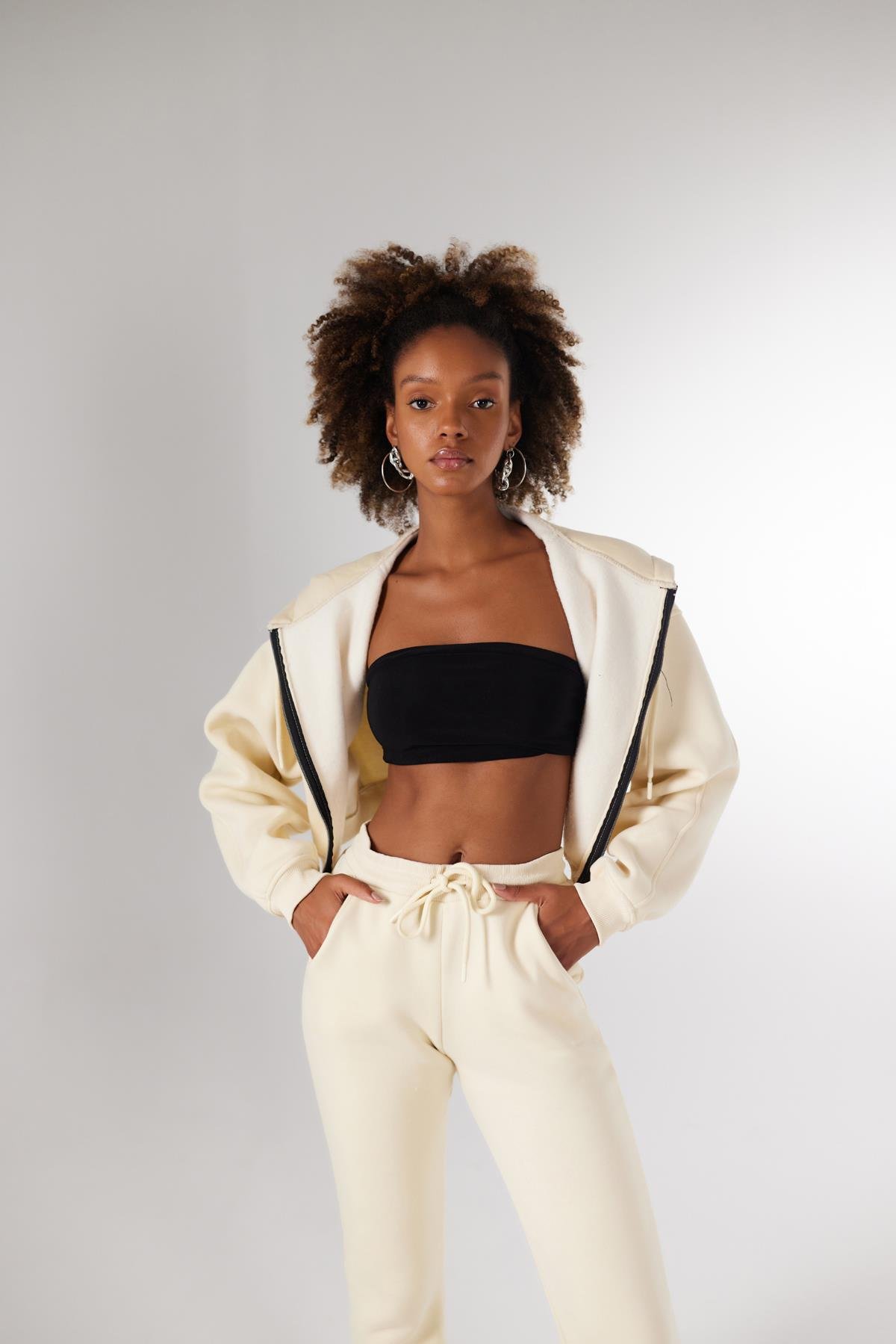 Mixed Sweatshirt Bej