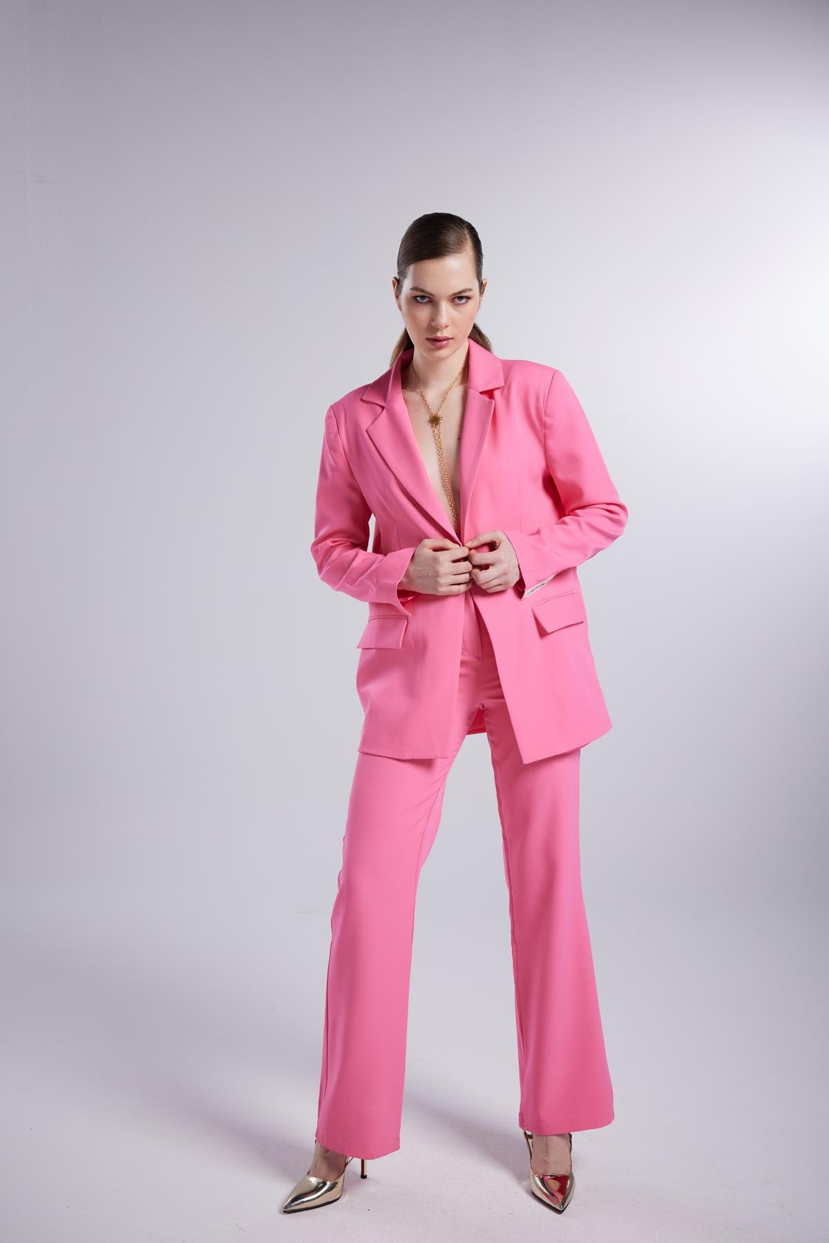 Panky Blazer Ceket Pembe
