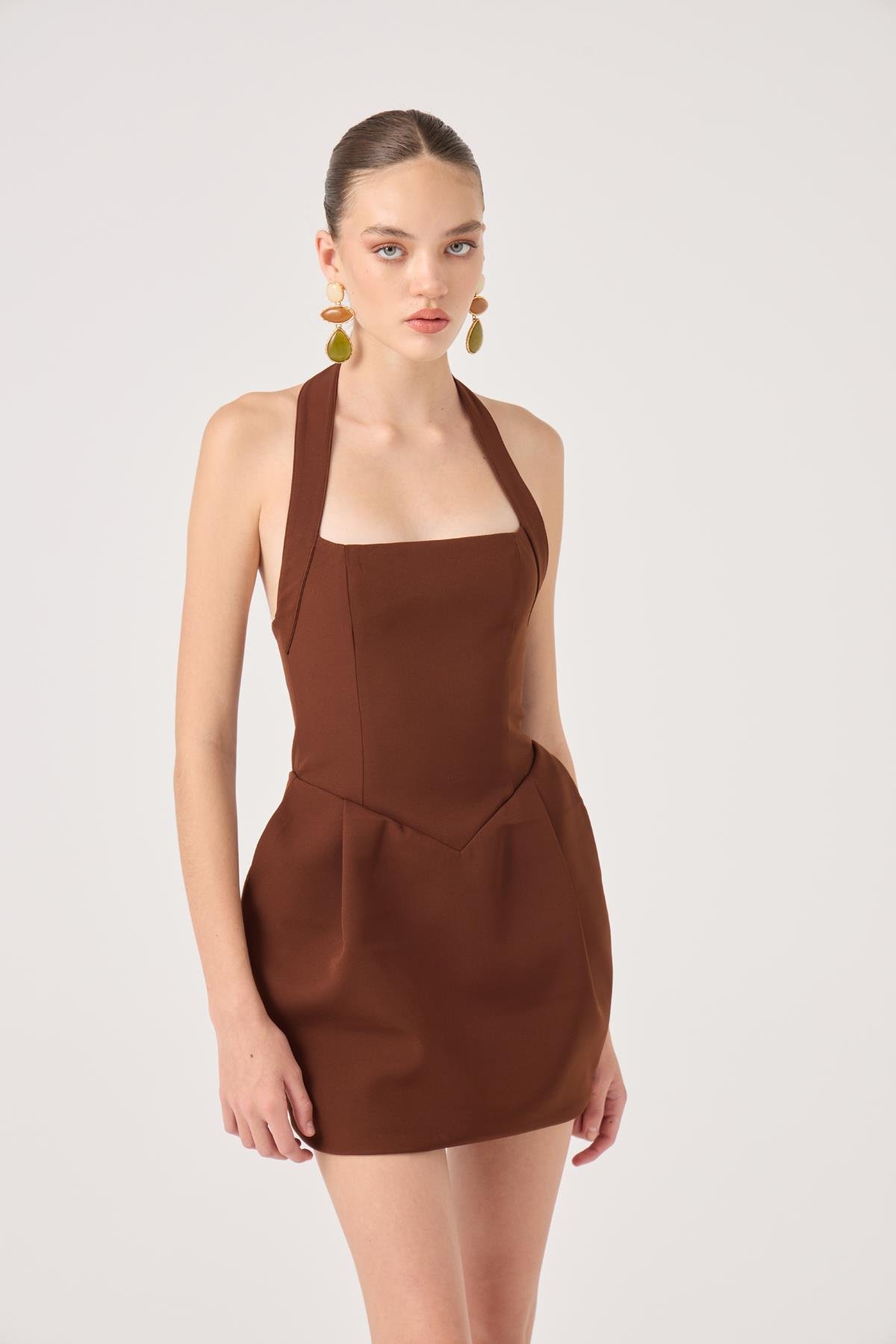 Yerry Dress Brown