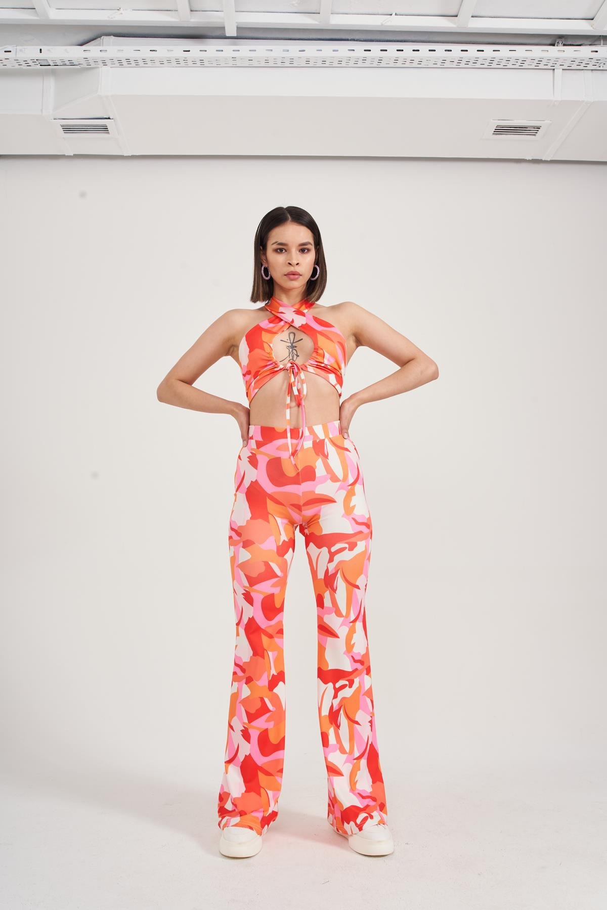 Puffy Blouse Orange