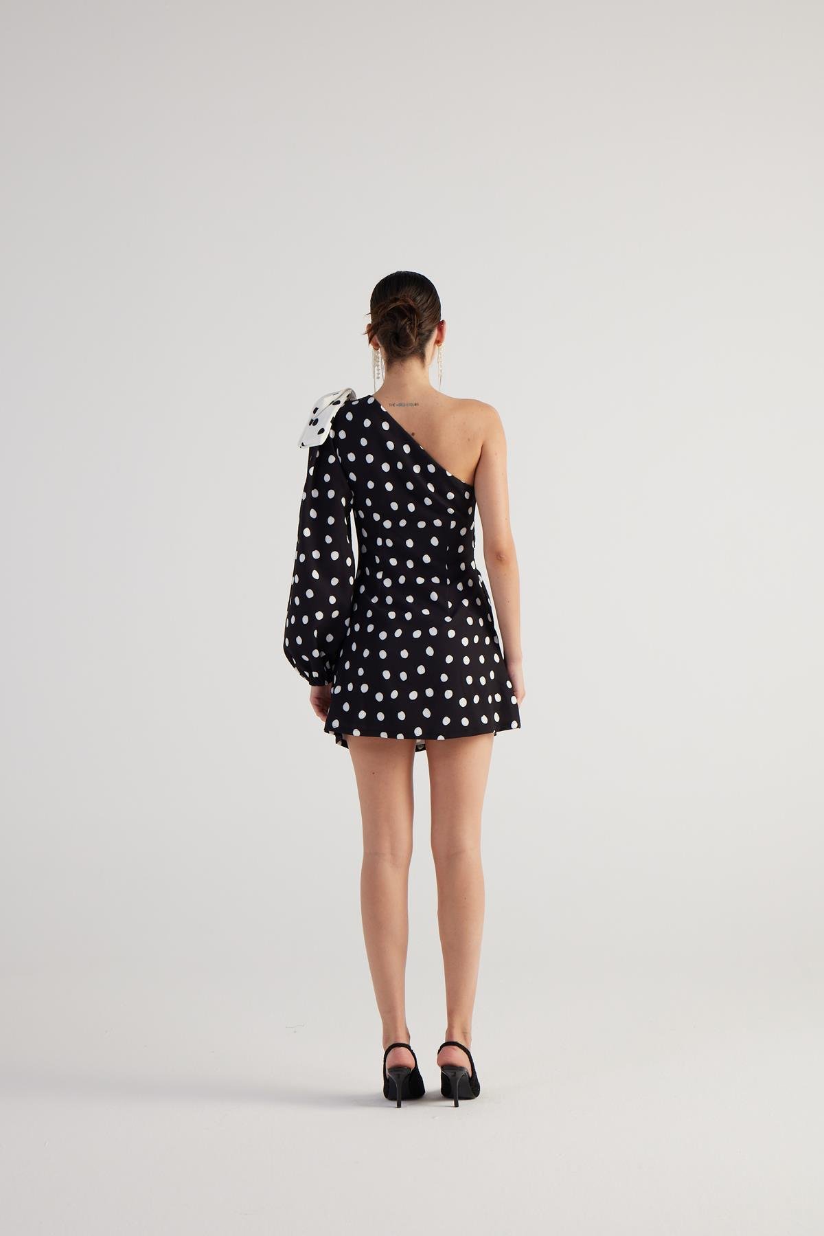 Polka Dress Black