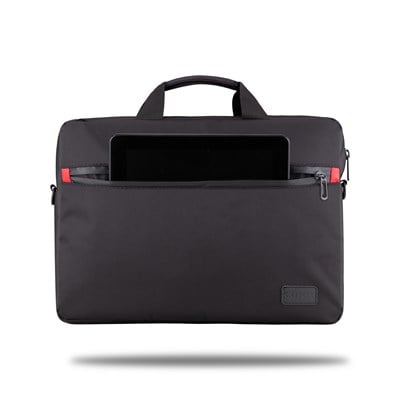  Classone W-TX10K Serisi WTXpro Su Geçirmez Kumaş, Su Geçirmez Fermuar W-TX10K 15.6 inch Uyumlu Macbook, Notebook, Laptop, Tablet Taşıma Çantası-Siyah/Kırmızı